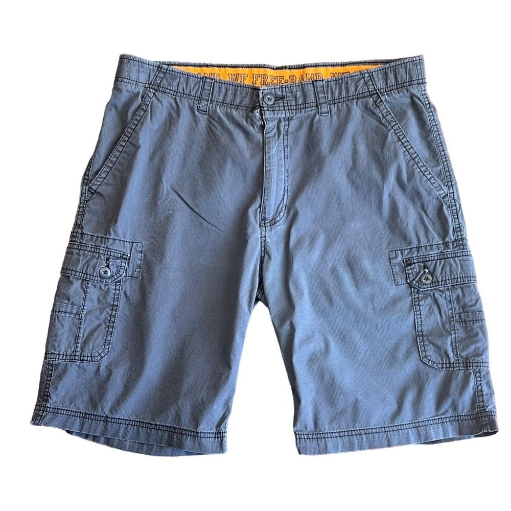 Wear First Free Band Men's Cargo Shorts Size 38 Cotton/Spandex Gray